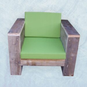 Longestoel Kussens Zit en Rug Moss Green