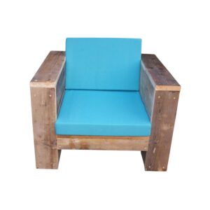 Longestoel Kussens Zit en Rug Aqua Blue 210