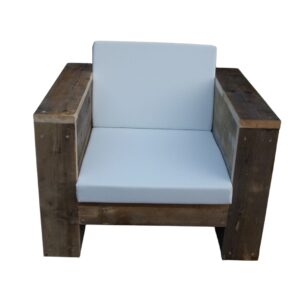 Longestoel Kussens Zit en Rug White 130