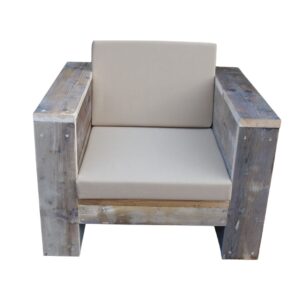 Longestoel Kussens Zit en Rug Beige 180