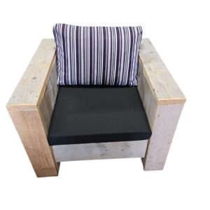 Longestoel Kussens Zwart Bray