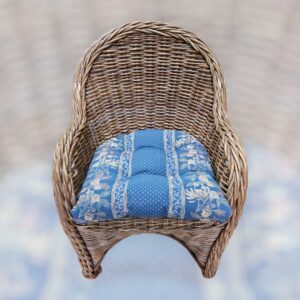 Rotan Stoelkussen Antiek Blue Rank