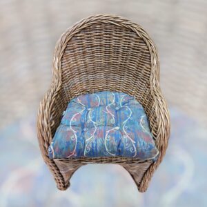 Rotan Stoelkussen Antiek Blue liaän