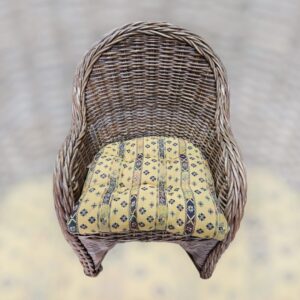 Rotan Stoelkussen Antiek Yellow Ster