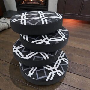 Rond kussen Natadola Zwart