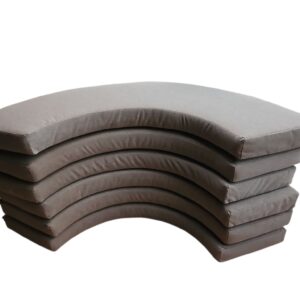 Halfronde kussens antraciet