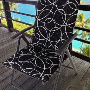 Tuinstoelkussen Laytown Zwart - Wit