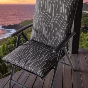 Tuinstoelkussen Lefaga Antraciet - Wit