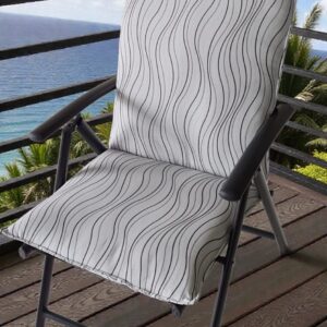 Tuinstoelkussen Lefaga Wit- zwart