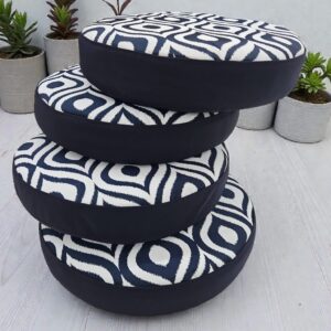 Rond kussen Pinamar Navy