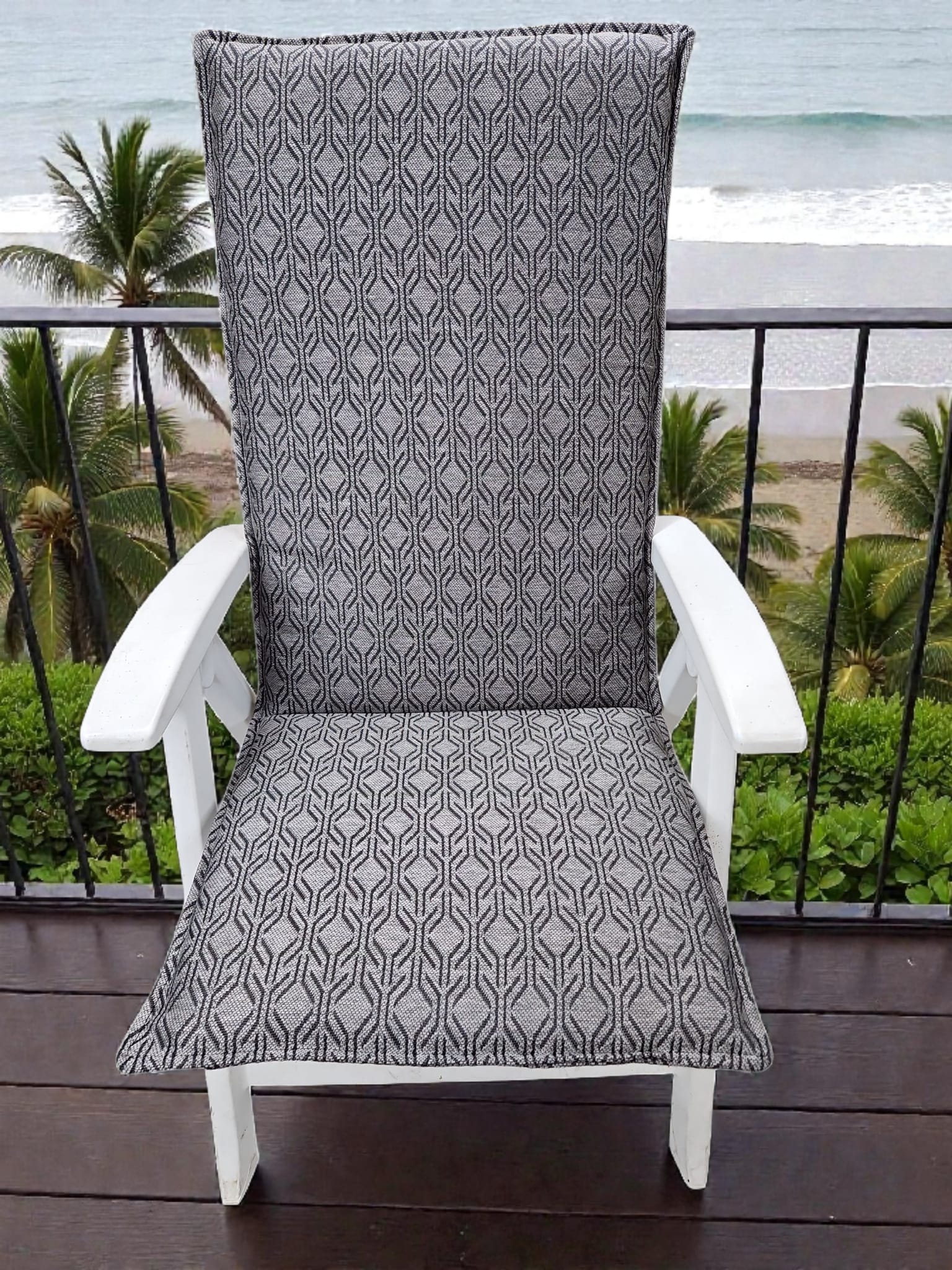 Tuinstoelkussen Southbeach Ash Grey/Black 1 Tuinstoelkussen Southbeach Ash Grey/Black