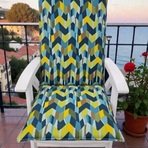 Tuinstoelkussen Wave Geel/Blauw